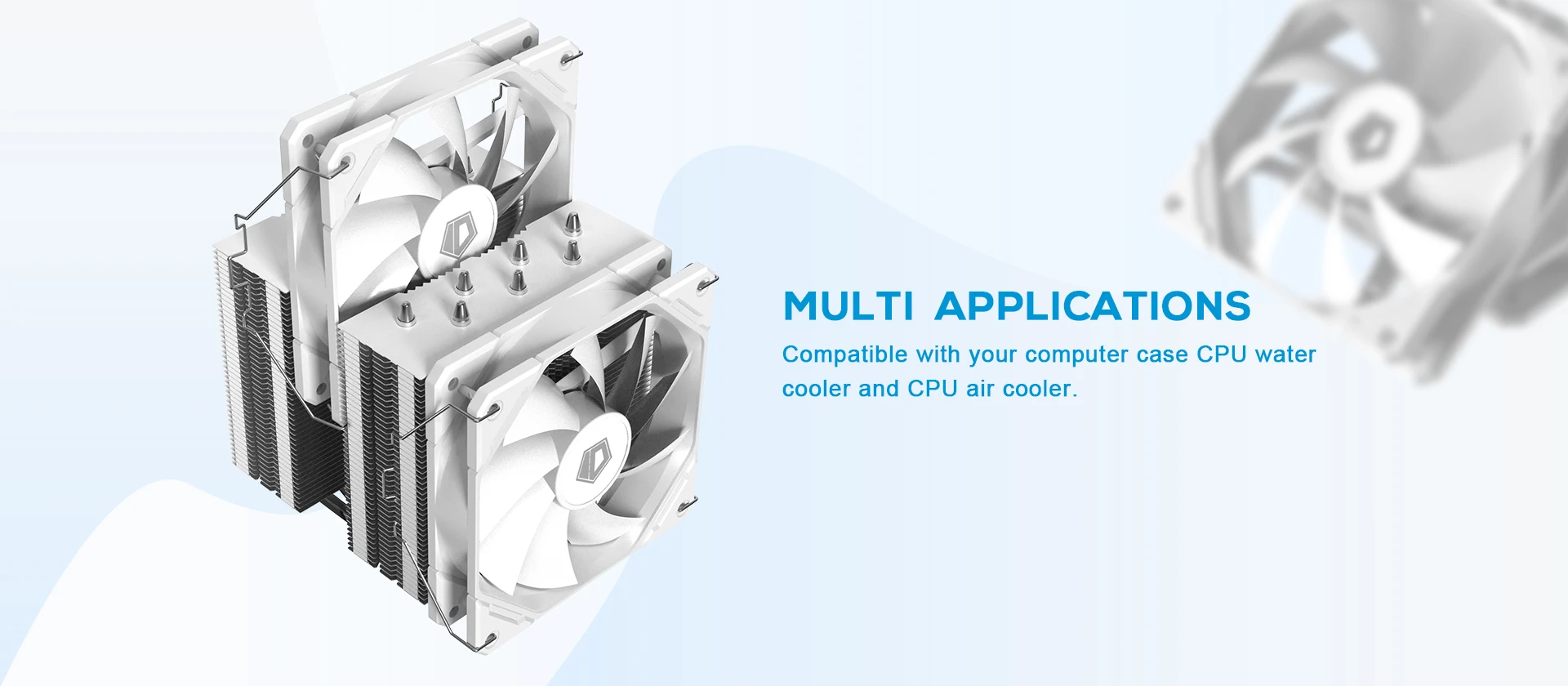 Вентилятор для корпуса ID-Cooling TF-12025-White, 12cm, 4pin, 700-1800rpm, 76.16CFM, 35.2dB, White — 4