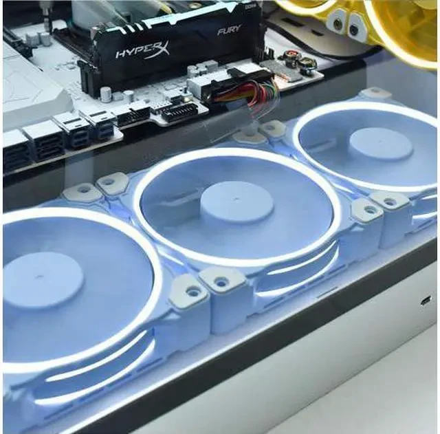 Вентилятор для корпуса ID-Cooling ZF-12025, 12cm, 4pin, 900-2000rpm, 55.2CFM, 33.5dB, Baby Blue — 3