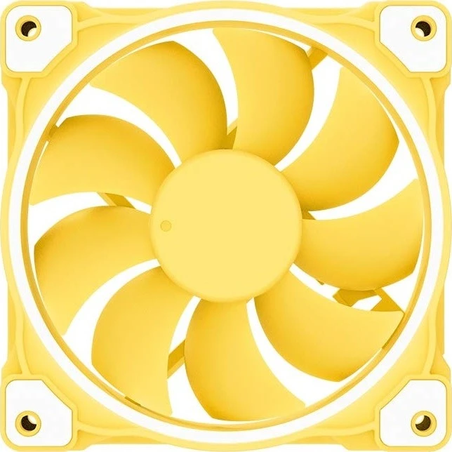 Вентилятор для корпуса ID-Cooling ZF-12025, 12cm, 4pin, 900-2000rpm, 55.2CFM, 33.5dB, Lemon Yellow — 2