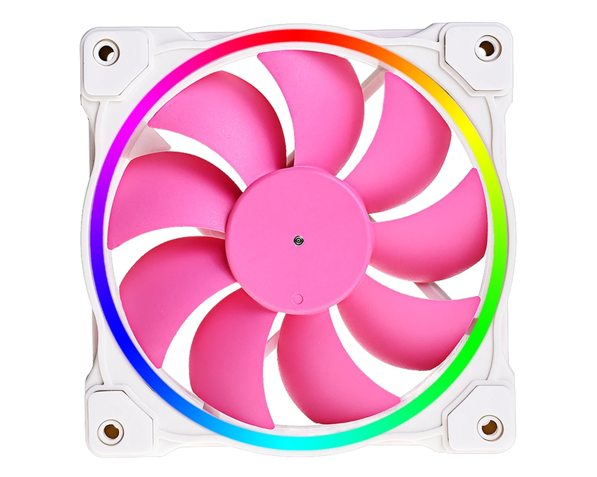 Вентилятор для корпуса ID-Cooling ZF-12025, 12cm, 4pin, 900-2000rpm, 55.2CFM, 33.5dB, Piglet Pink — 2