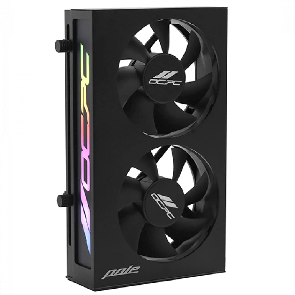 Держатель для видеокарт OCPC Pole P1 ARGB, 4 pin, высота 5 - 250mm, Black