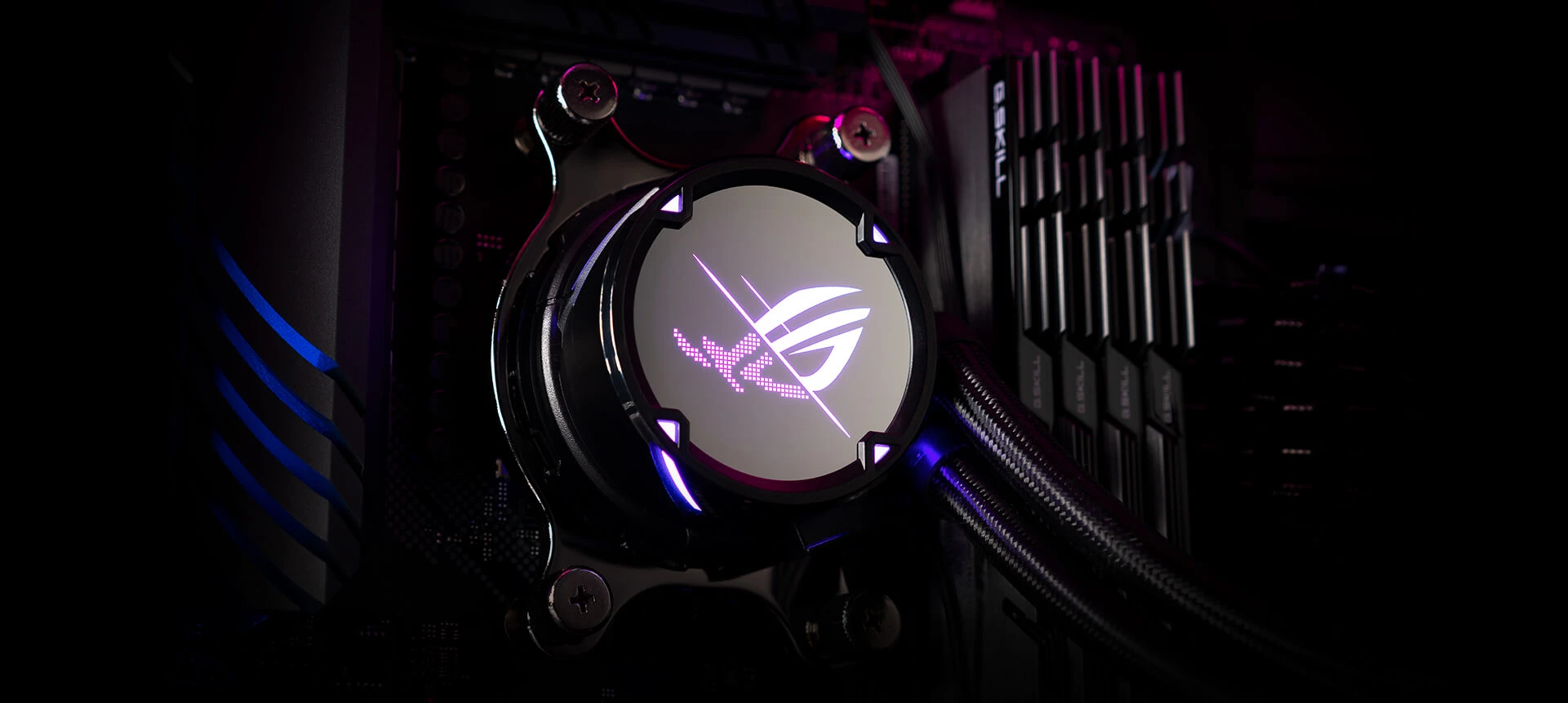 СЖО Asus ROG Strix LC II 280 ARGB, S115X/1366/2011/2066/AM4/TR4, 2x14cm,3+4pin,Al+Cu,2100rpm,35.7dB