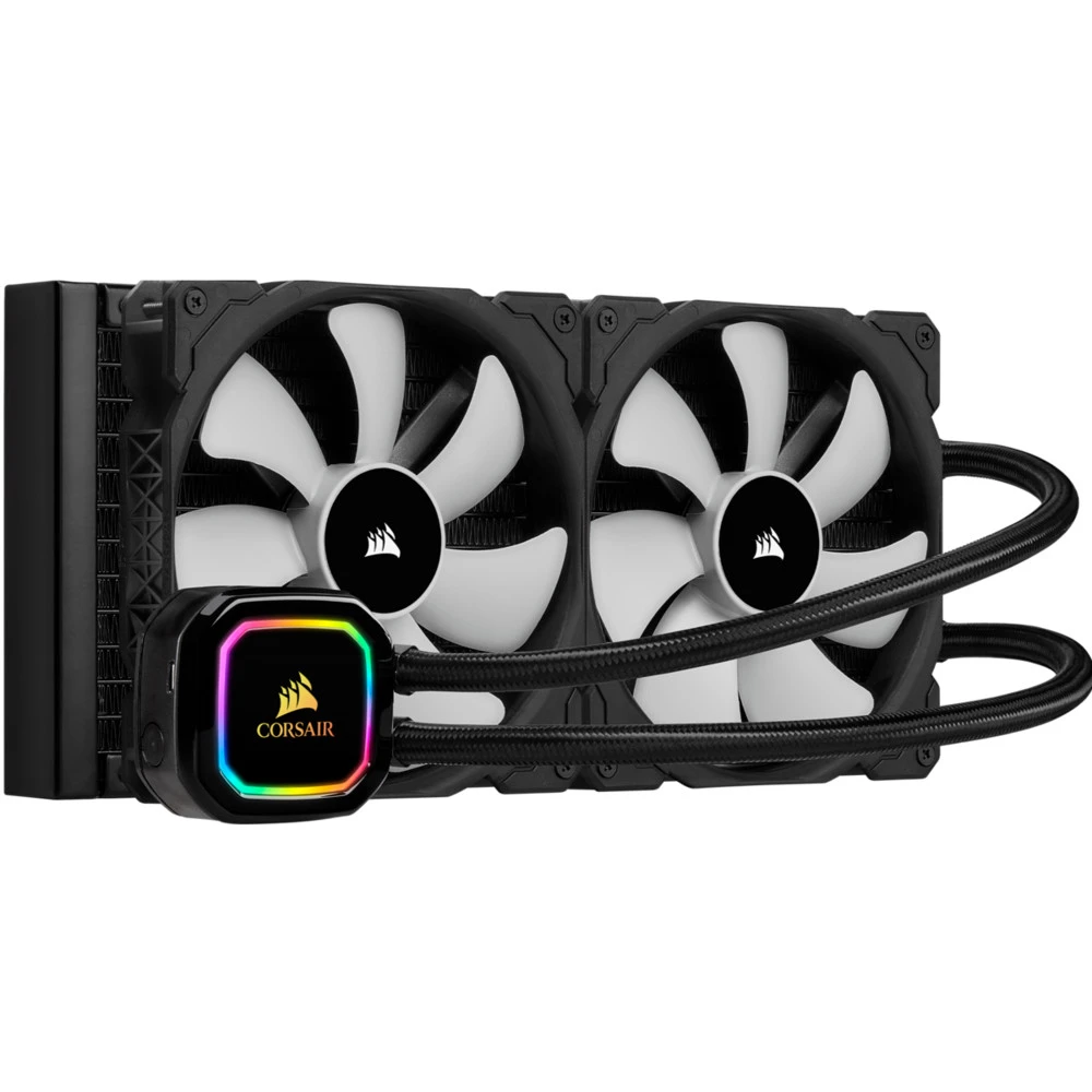 СЖО Corsair iCUE H115i RGB Pro XT, S115X/1366/2011/2066/AM4, 2x14cm,3+4pin+SATA,400-2000rpm,36dB — 2