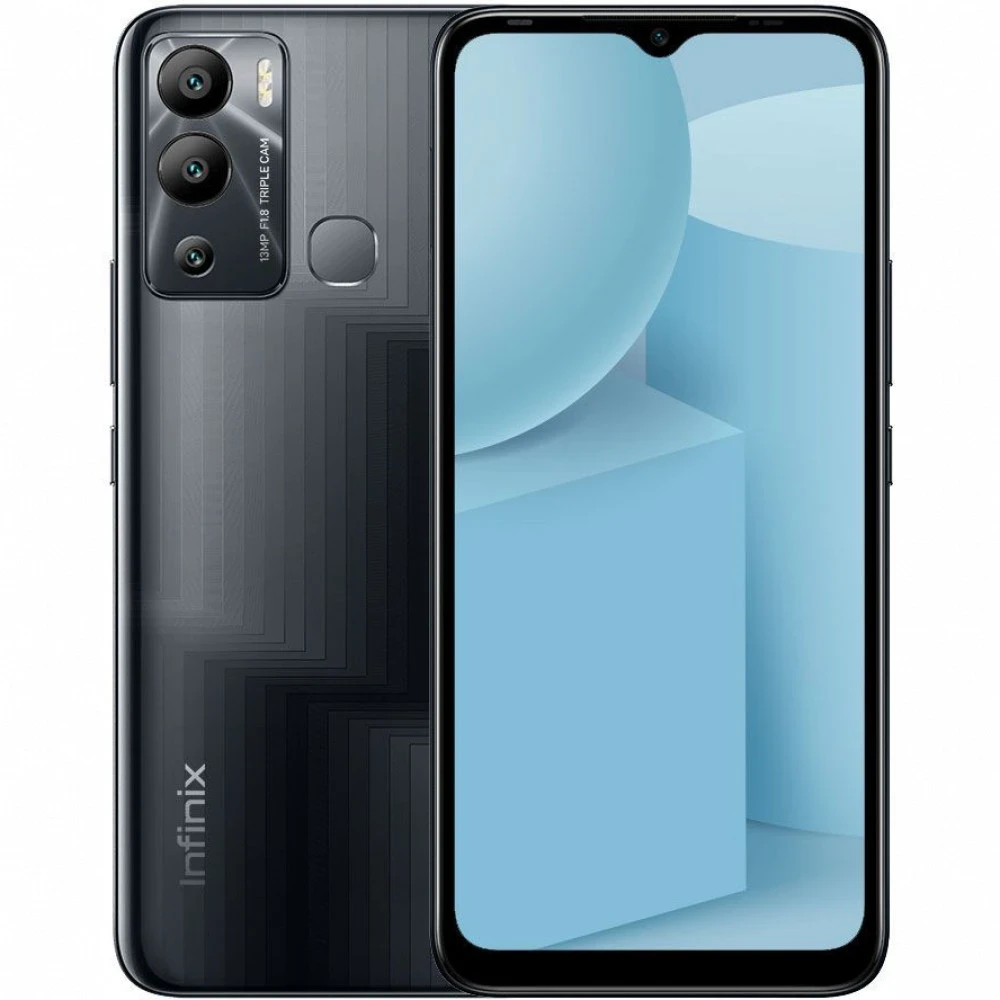 Смартфон Infinix HOT 12i, A22 4/64GB, 6.6"IPS, 1612x720, BT5.0, 2xSIM+microSD, Racing Black