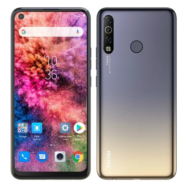 Смартфон Tecno Camon 12 Air, A22 3/32GB, 6.55"IPS, 1600x720, BT5.0, 2xSIM+microSD, Alpenglow Gold — 3