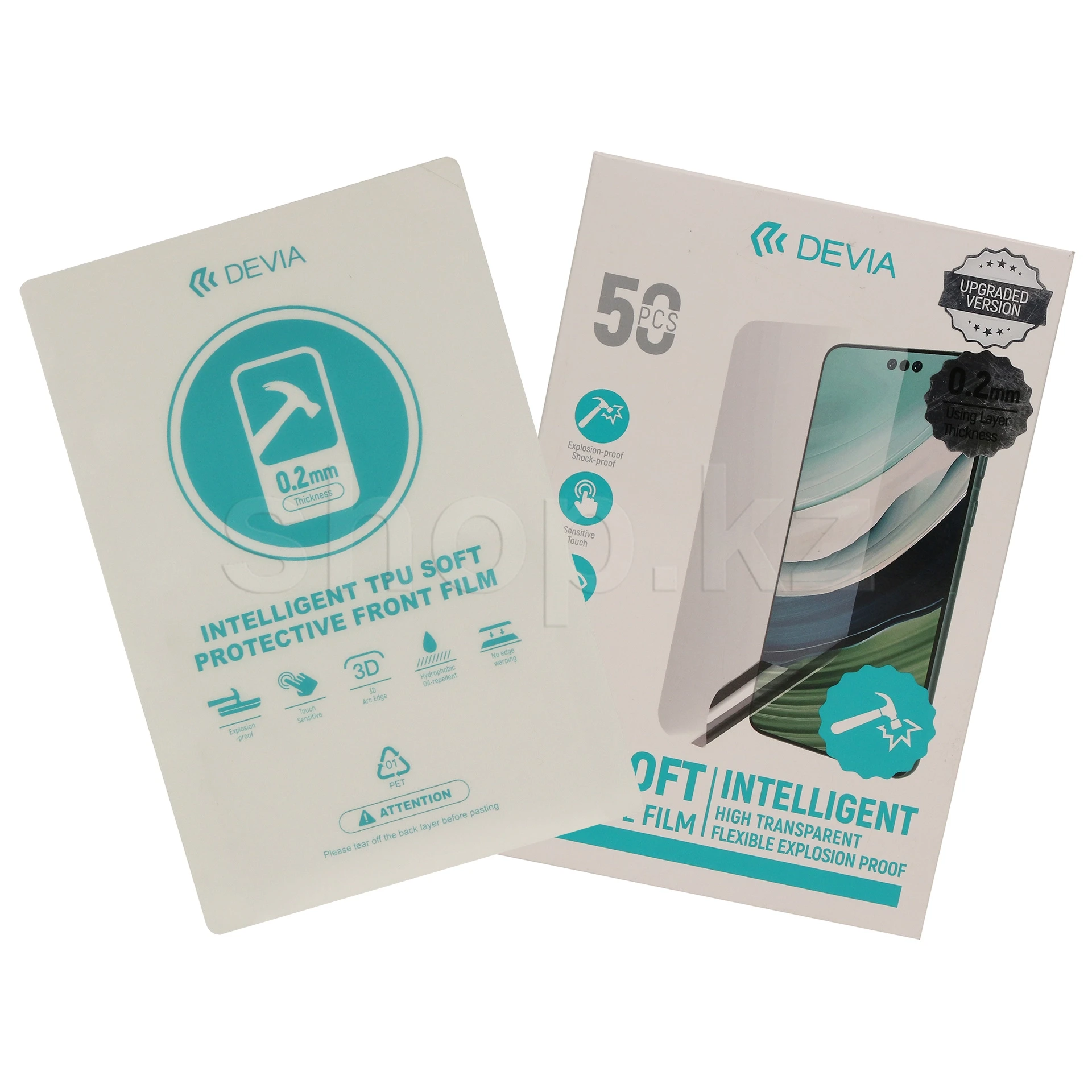 Бронепленка ТПУ Devia для смартфонов, Soft Protective Front Film, 0.2mm, глянцевая (50PCS)