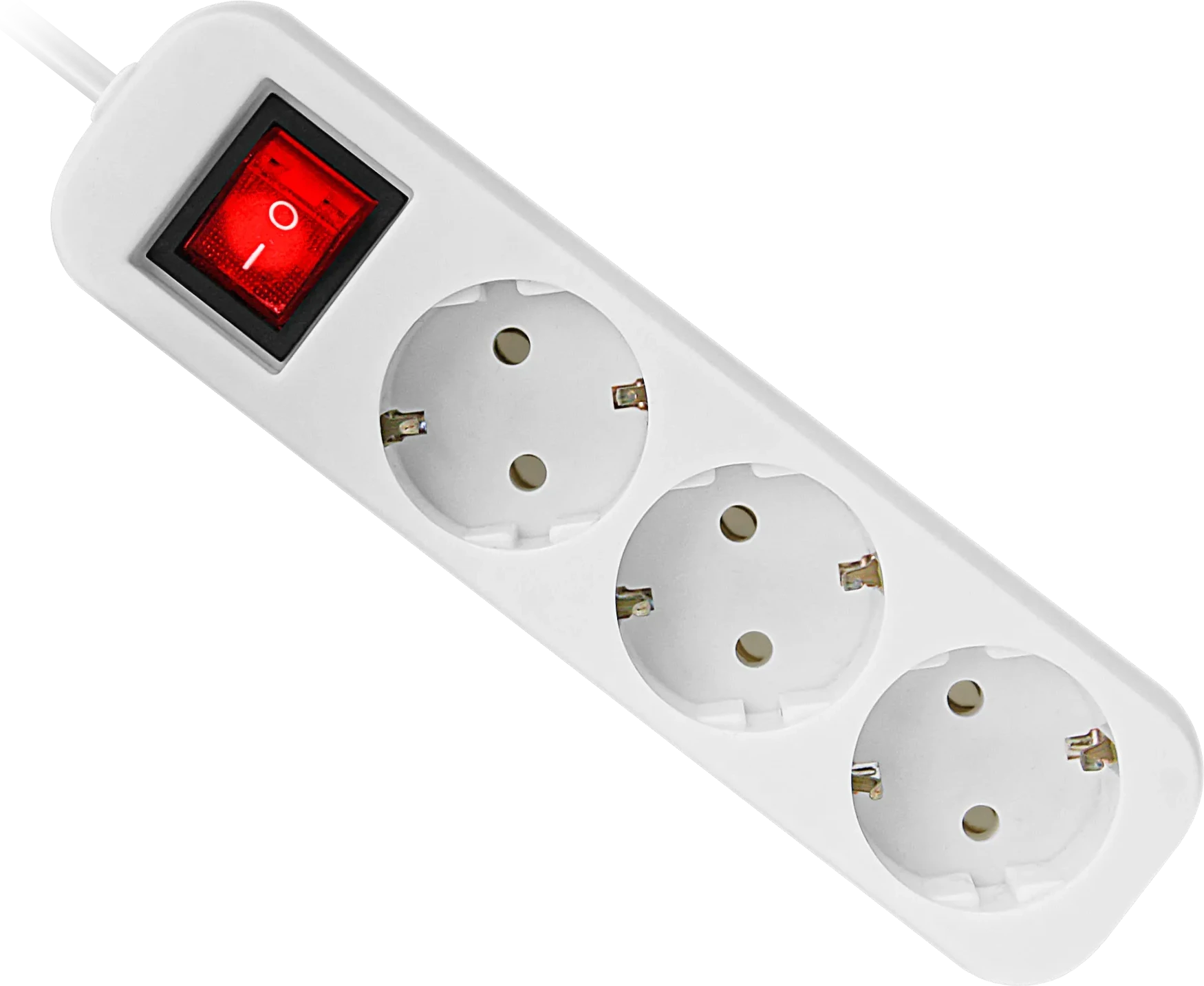 Сетевой фильтр Defender S330, 3 розетки, 3м, заземление, White