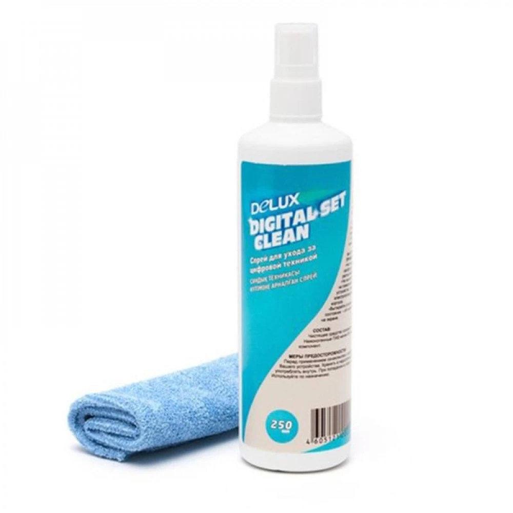 Чистящий набор Delux Digital Set Clean спрей 250мл+салфетка из микрофибры,цифровая техника — 3