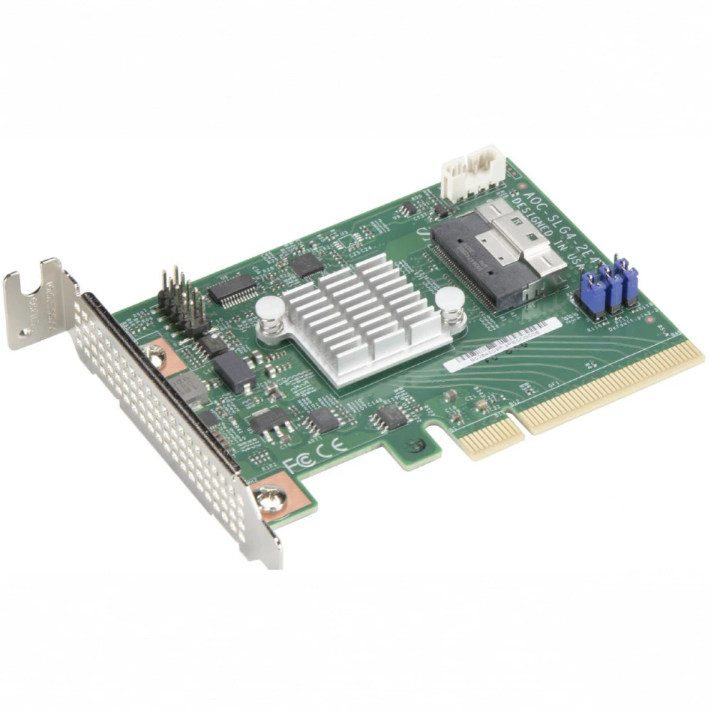 2-Port Retimer, x8 PCIe Gen 4, Low Profile AOC, RoHS