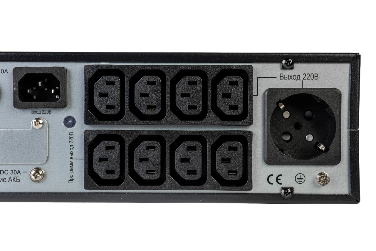 Systeme Electric Smart-Save Online SRTSE, 2 поколения 1000 ВА/Вт, 2U, 8 C13+1 Schuko, USB, RS-232, сухиеконтакты — 5