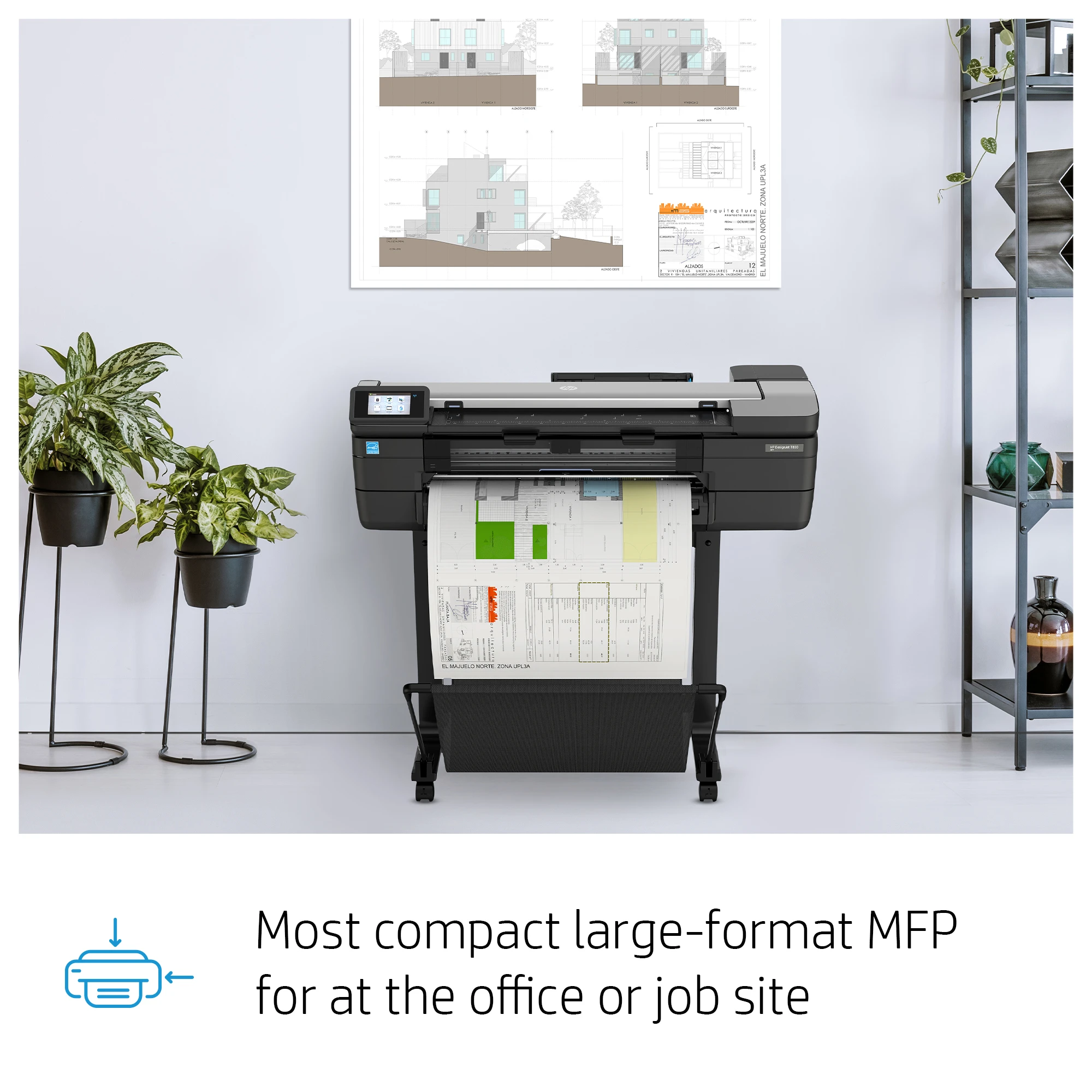 Плоттер HP DesignJet T830 24in MFP Printer (A1/610 mm) — 4