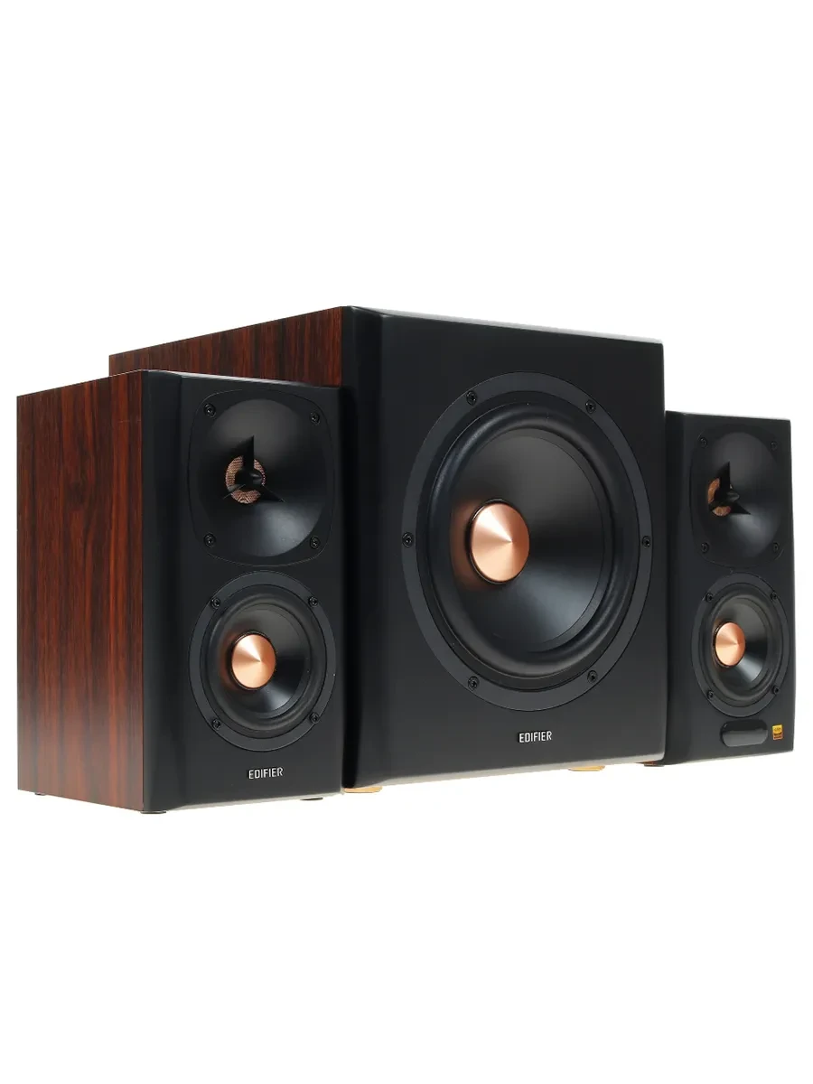 Акустическая система Bluetooth Edifier S360DB Brown <2.1, RMS 155ВТ, PC/AUX/OPT/COX/BT, Пульт> — 2