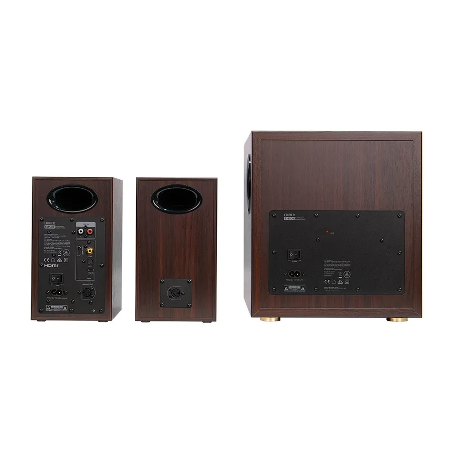 Акустическая система Bluetooth Edifier S355DB Walnut <2.1, RMS 150ВТ, PC/AUX/OPT/COX/BT, Пульт> — 3
