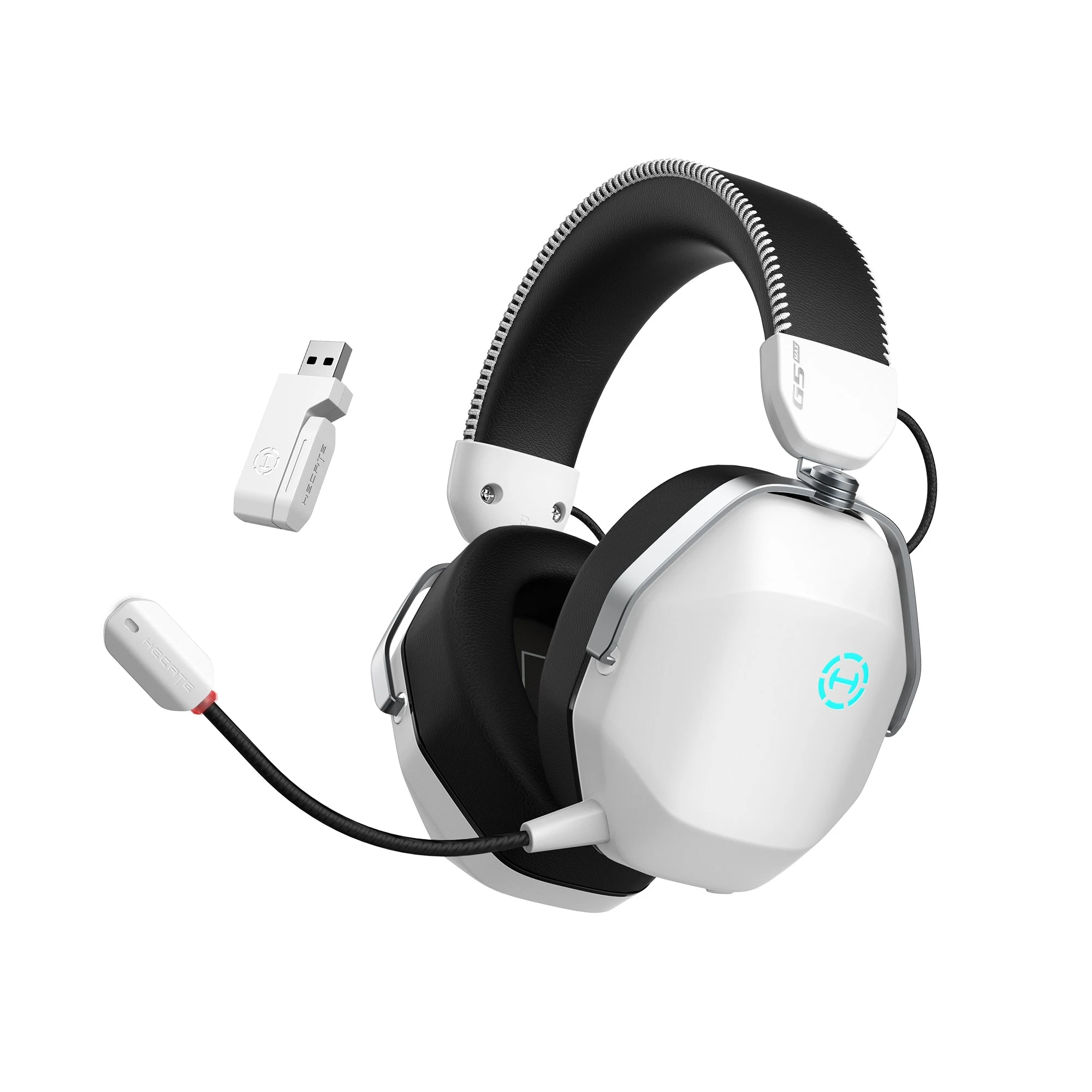 Гарнитура игровая Edifier G5 MAX White <охватывающие, 20-40000Hz, Hi-Res/Type-C/BT 6.0/2.4G> — 3