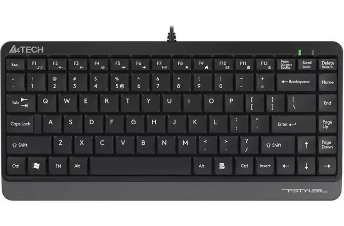 Клавиатура A4tech Fstyler FK11-BLACK/GREY USB <86 клавиш, 150см, FN12 мультимедийных клавиш>