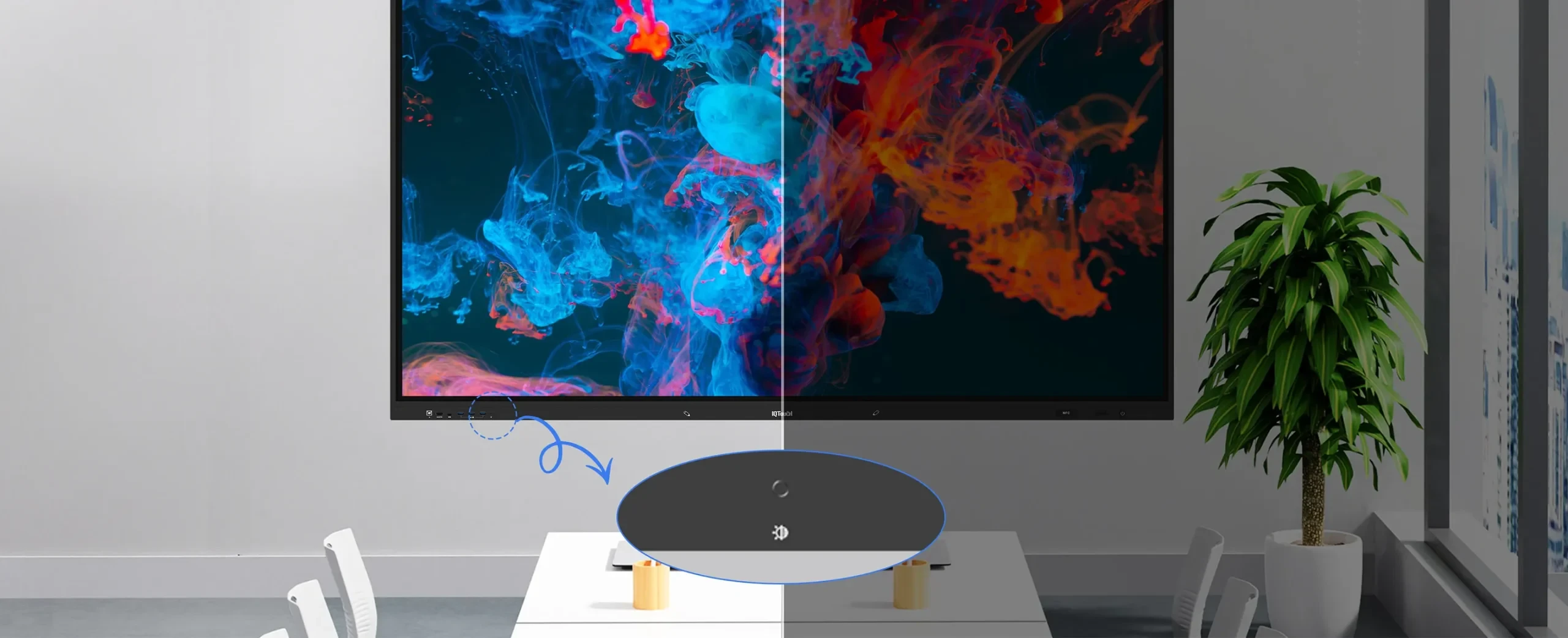 Интерактивная LED панель 75" IQTouch TB1400D Pro <50 каc., 4K UHD, 8/128Gb And 16, AI, Камера, NFC> — 2