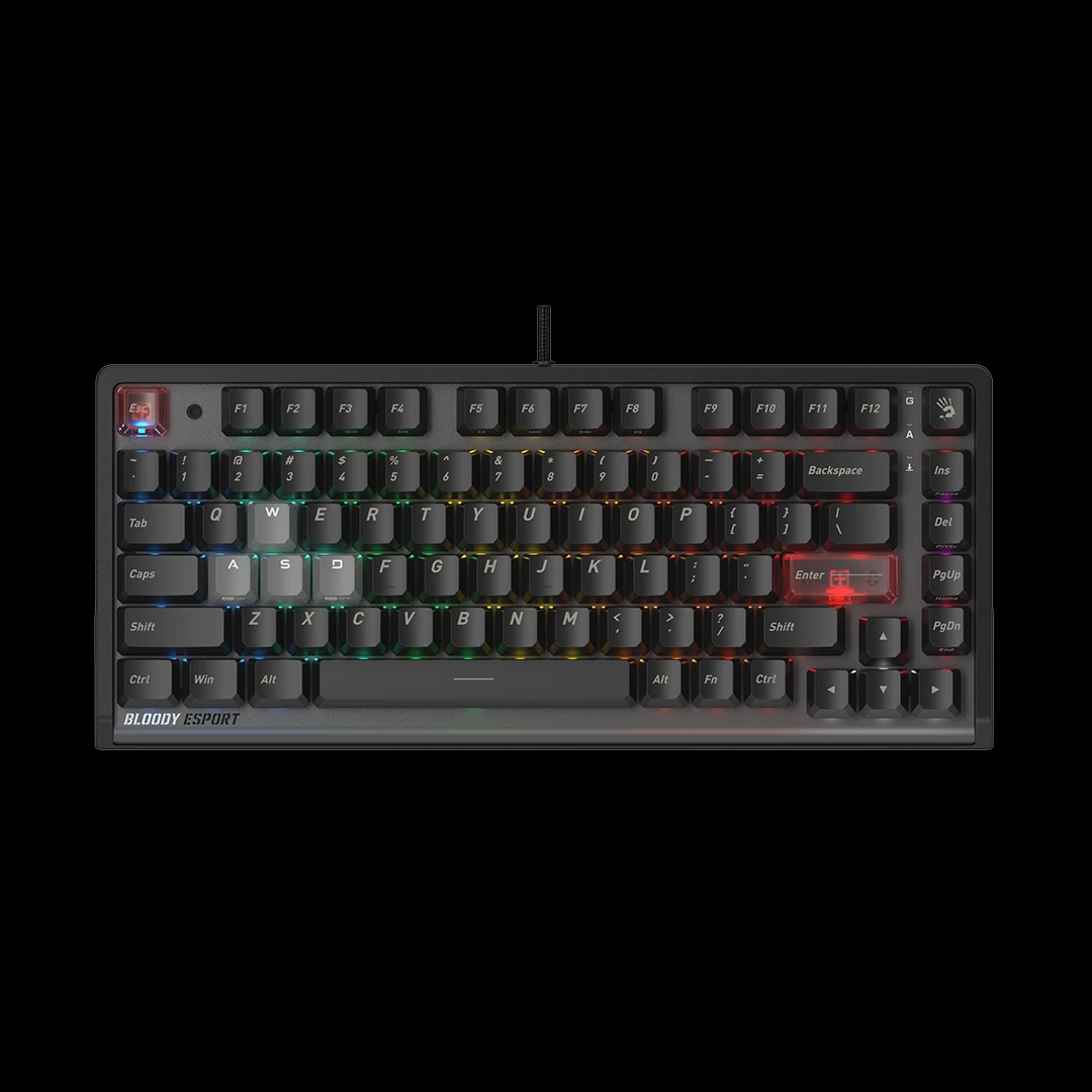 Клавиатура игровая Bloody LK70 Ash Black <Light Strike>