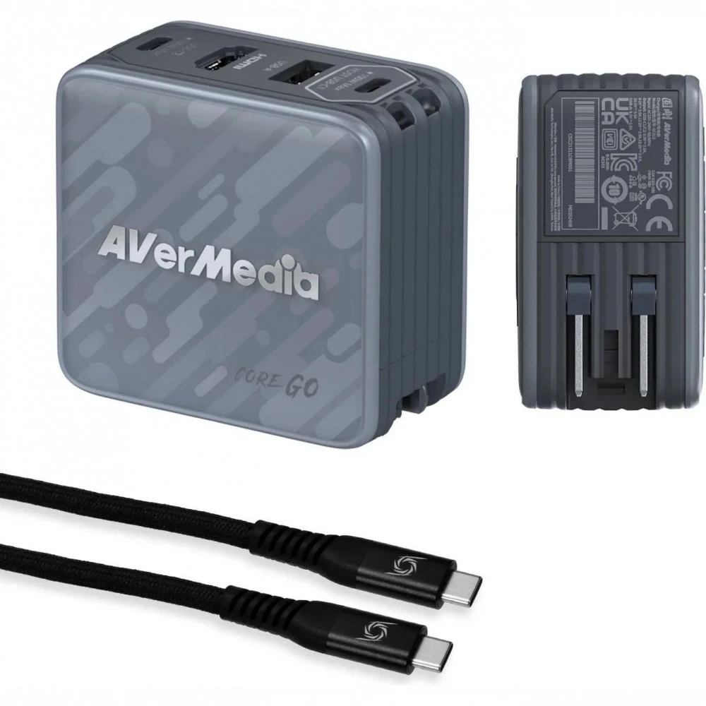 Карта видеозахвата Зарядный блок+передача данных  AverMedia Elite GO, Charging 100W, black GC313Pro
