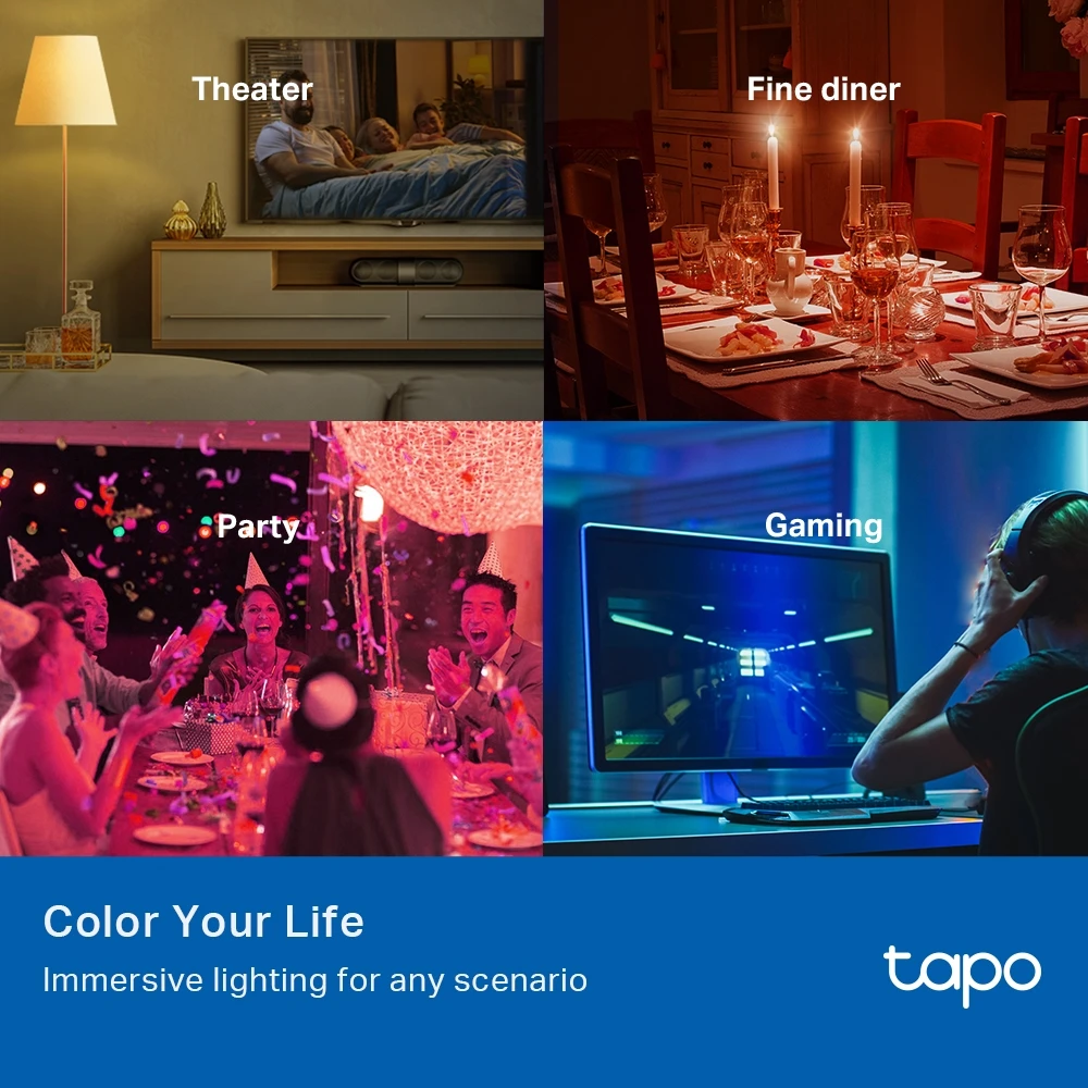 Умная диммируемая Wi-Fi лампа многоцветная Tapo TL13E