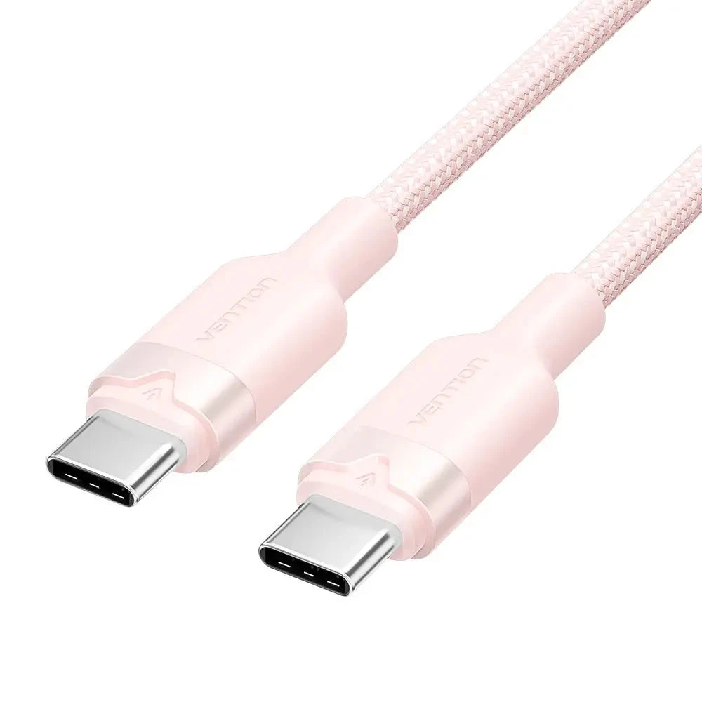 Кабель Type C Vention TRDWF <USB 2.0 Type-C Male/Type-C Male 60W, 1M White Aluminum Alloy>