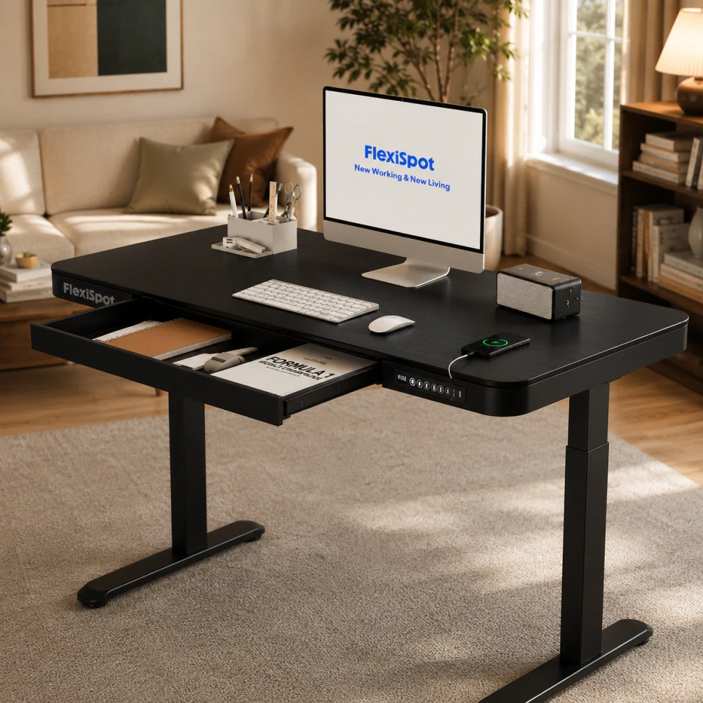 Стол моторизированный FLEXISPOT EW9-BB-1260 Black <1200*600MM, Регулируемая высота>