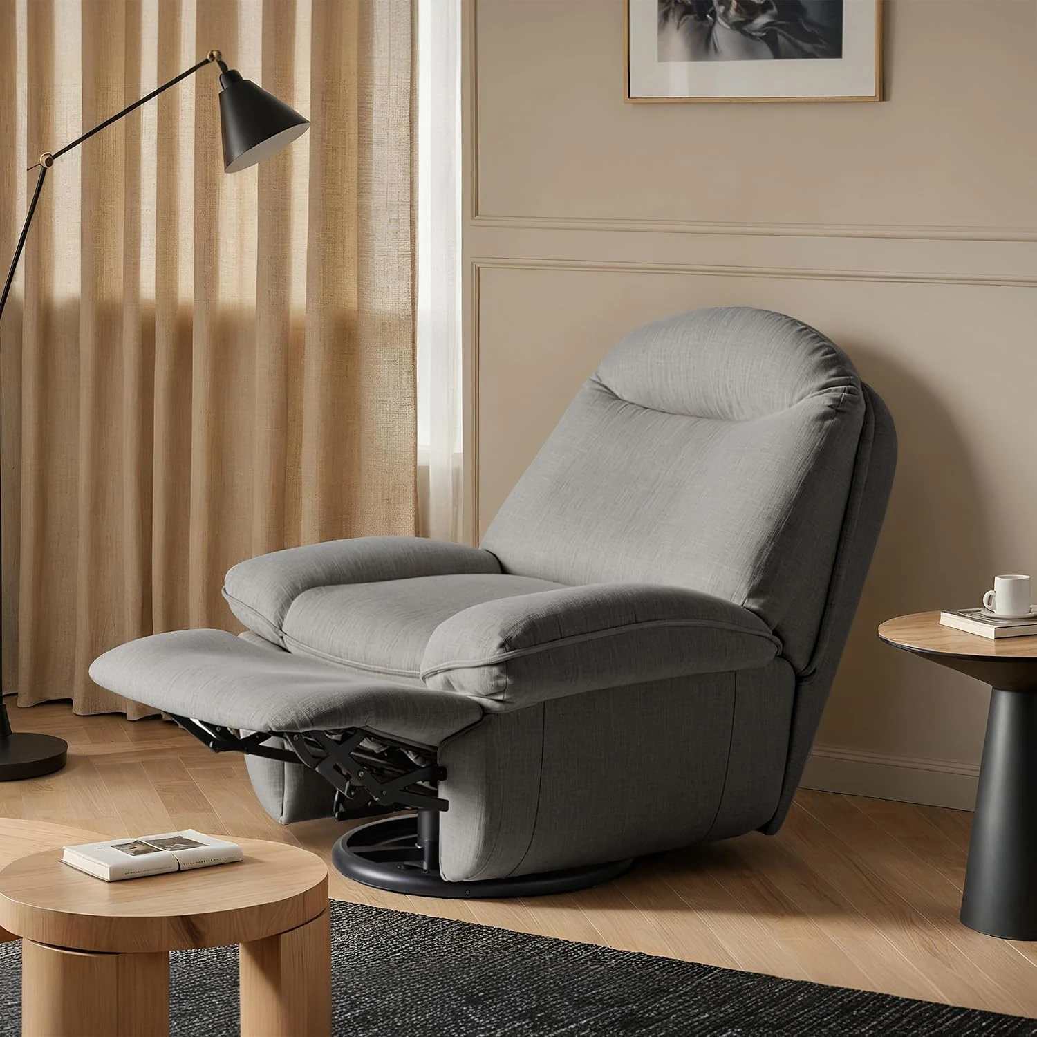 Кресло-реклайнер Flexispot XC6F-G Gray <Ручной механизм, поворот 360°., угол наклона 145°., 150кг>