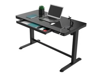 Стол моторизированный FLEXISPOT Q3GB-1206 Black <1200*600MM, Регулируемая высота, закаленное стекло>