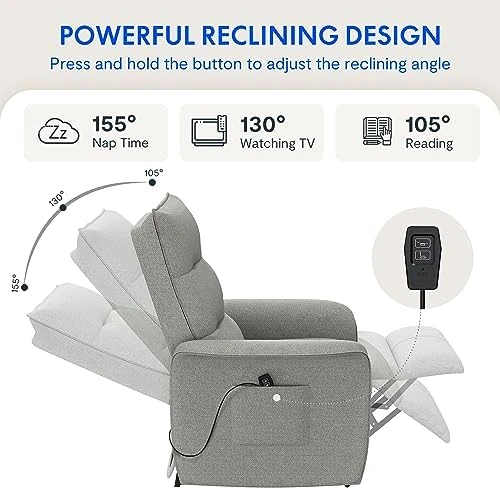 Кресло-реклайнер Flexispot X1SG(CS12) Smoky Gray <Электр., пульт, наклон 105-155°.> — 5