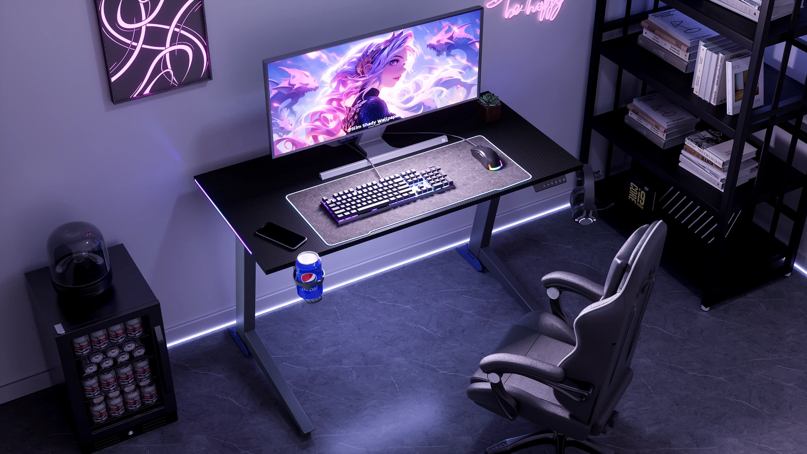 Стол моторизированный игровой FLEXISPOT GT3-V2 Black <1200*600MM, Регулируемая высота 735-1170ММ> — 2