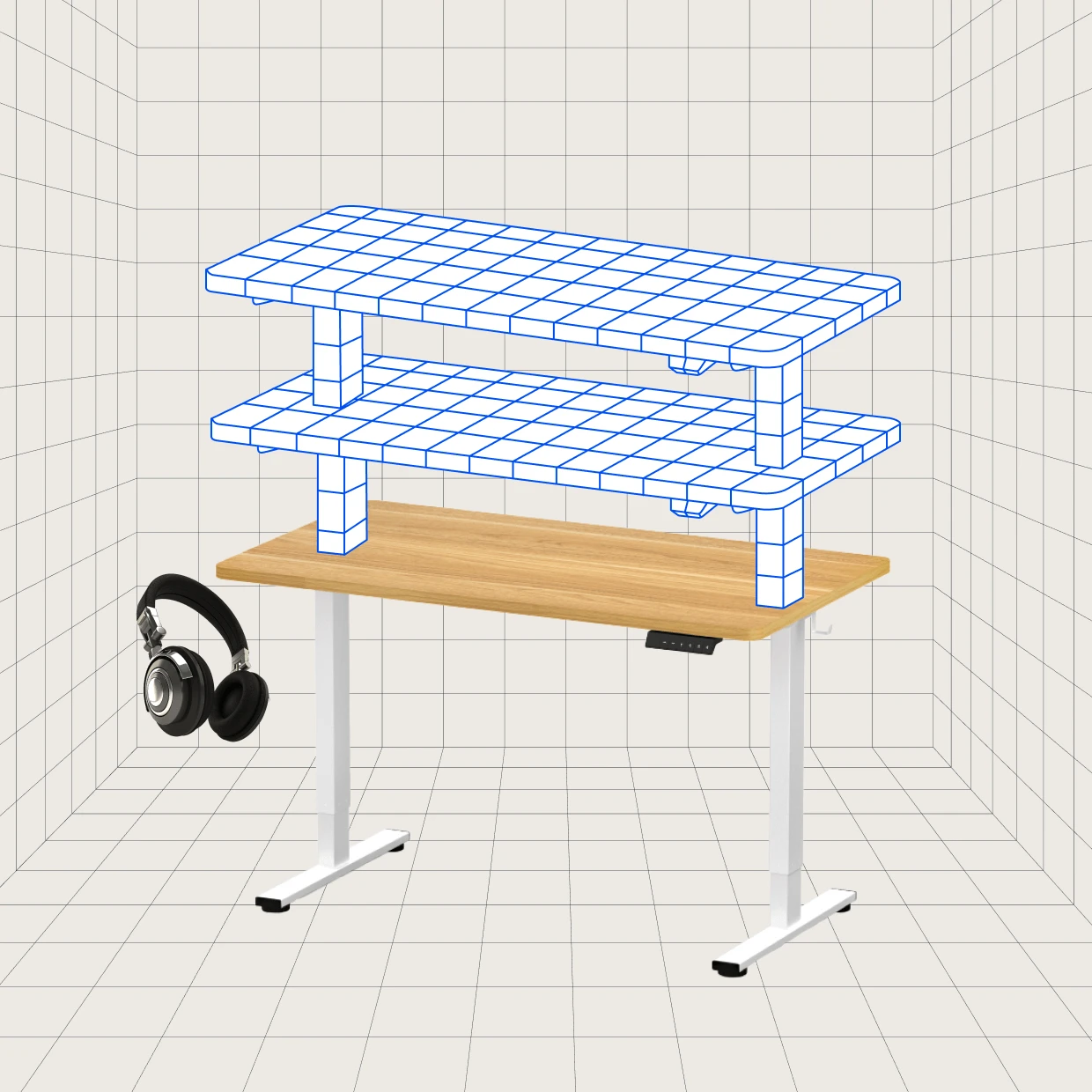 Стол моторизированный FLEXISPOT EN1 LITE-BB-M Black <1200*600MM, Регулируемая высота> — 3