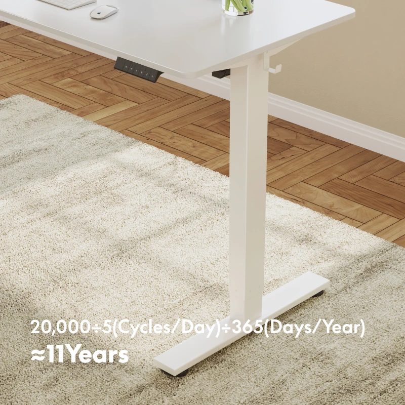Стол моторизированный FLEXISPOT EN1 LITE-WW-M White <1200*600MM, Регулируемая высота> — 2