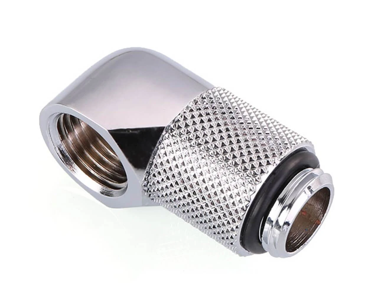 Фитинг угловой Bykski B-RD90-EXJ15 <90гр. 15ММ, Папа-мама, Silver>