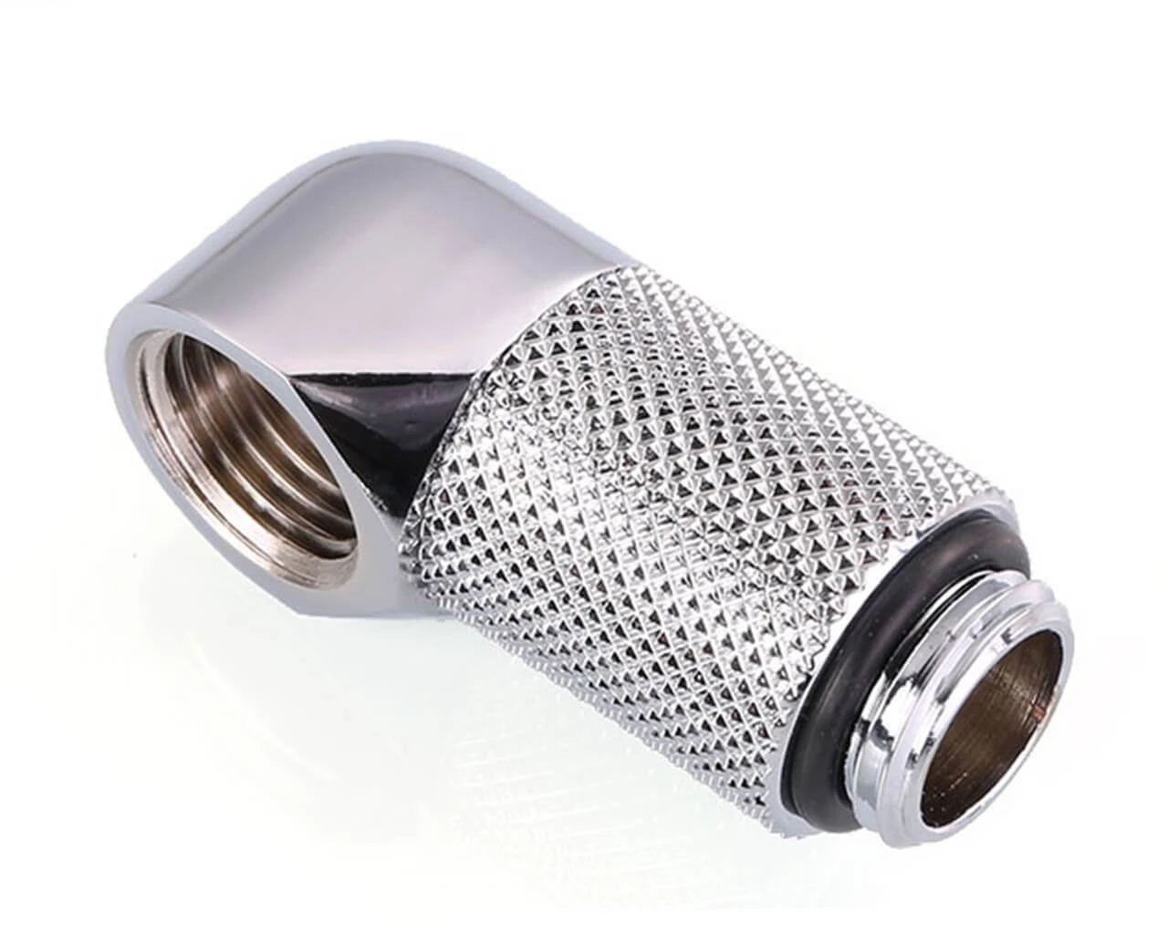 Фитинг угловой Bykski B-RD90-EXJ20 <90гр. 20ММ, Папа-мама, Silver>