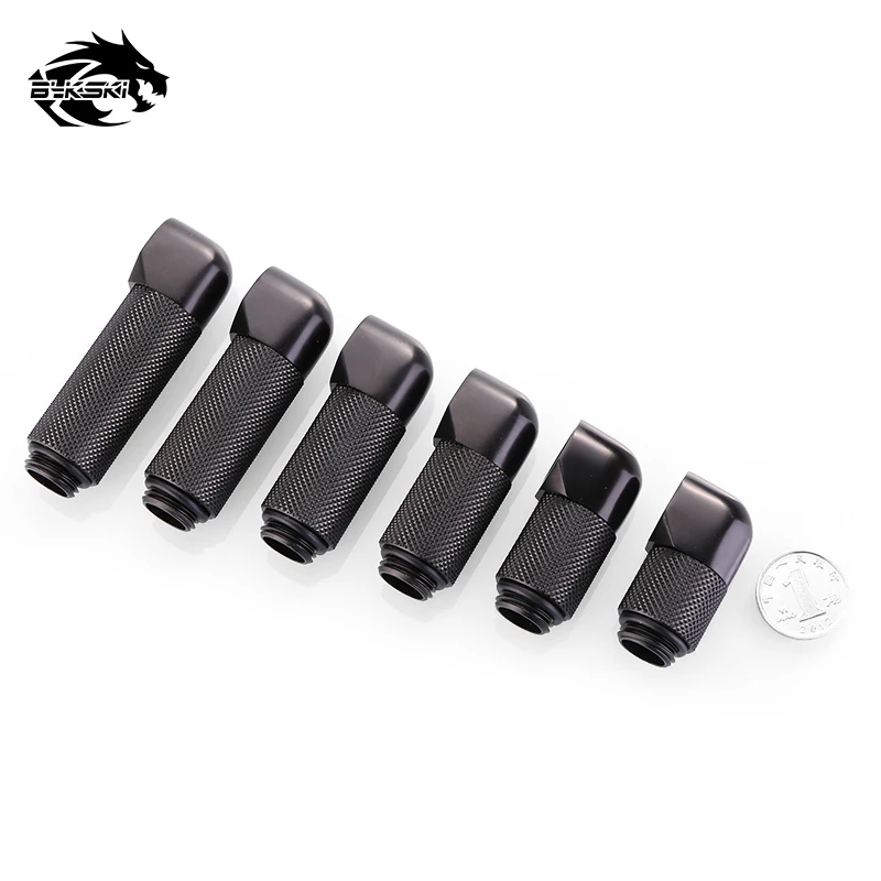 Фитинг угловой Bykski B-RD90-EXJ40 <90гр. 40ММ, Папа-мама, Silver> — 4