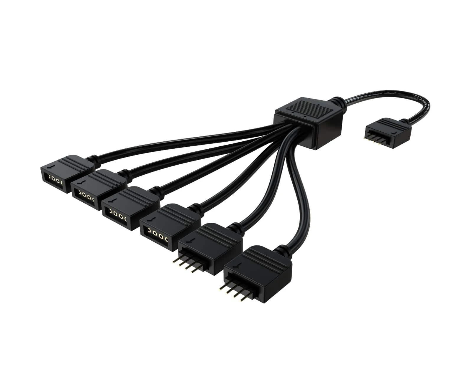 Удлинительный кабель Bykski B-1P6L-X <RGB 1-6 12V 4pin Hub для осветительных приборов> — 3
