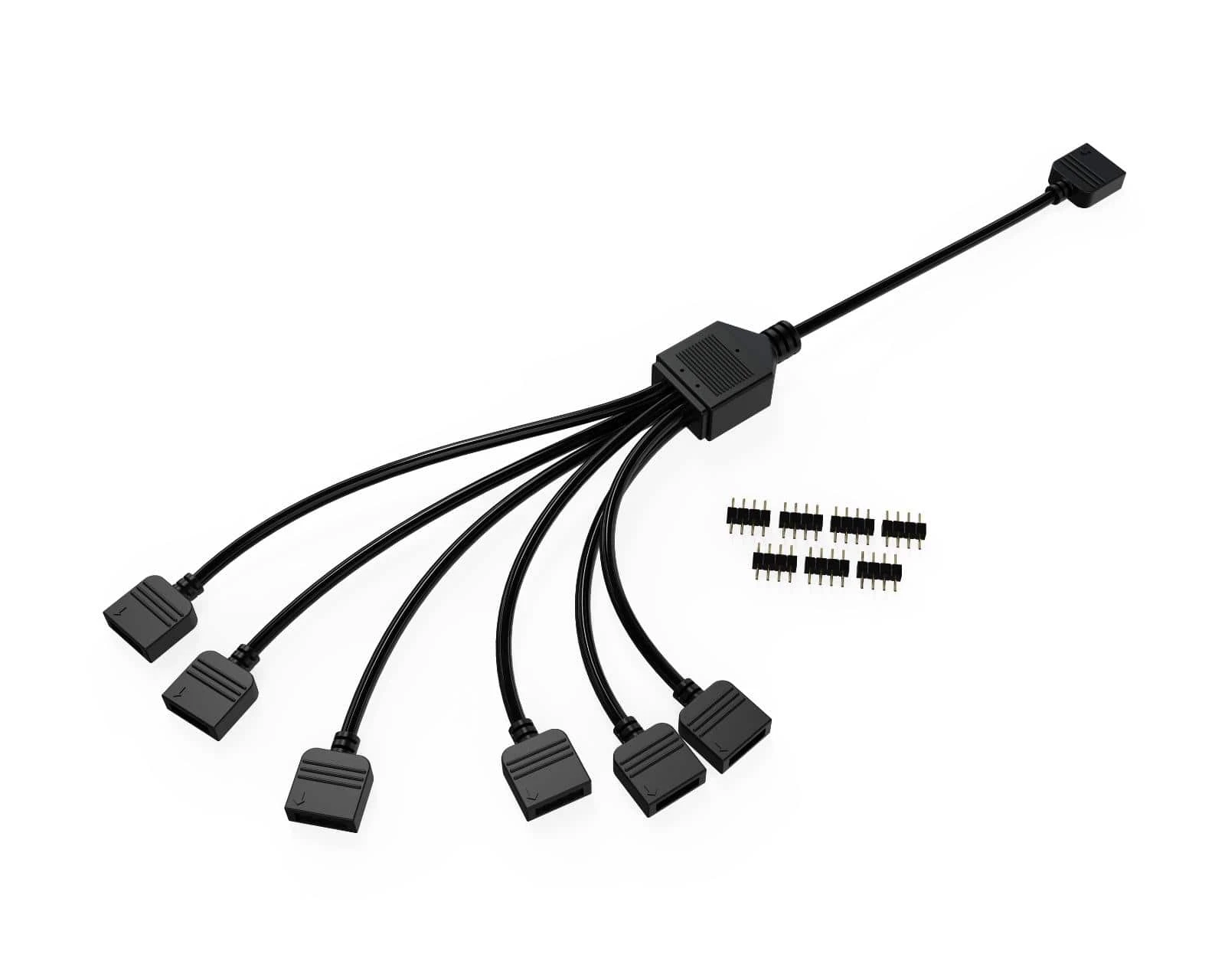 Удлинительный кабель Bykski B-1P6L-X <RGB 1-6 12V 4pin Hub для осветительных приборов> — 4