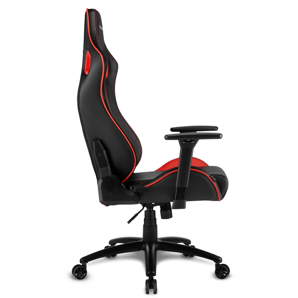 Игровое кресло Sharkoon Elbrus 2 Black/Red <Синтетическая кожа, Газлифт 4, подлокотник 3D> — 5