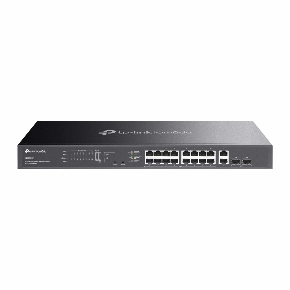 Коммутатор PoE+ GbE Easy Managed 20-портовый TP-Link Omada ES220GMP