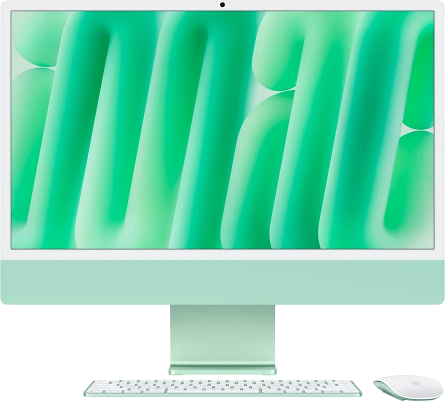 iMac 24" (2024) Apple M4 8-Core CPU/8-Core GPU, 16 ГБ, 256 ГБ SSD, Зелёный