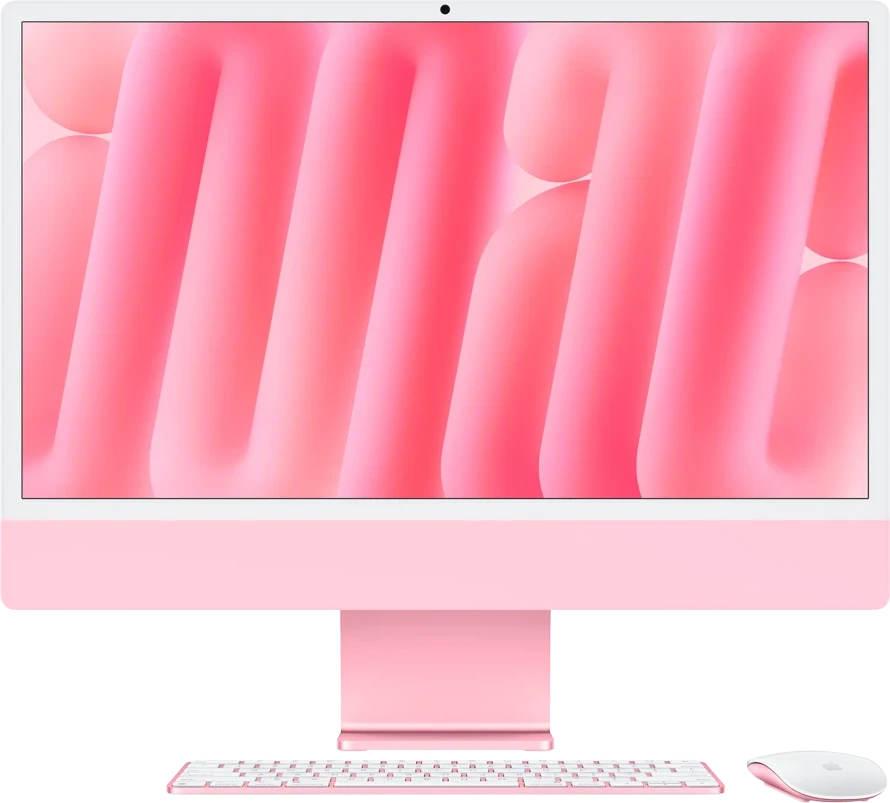 iMac 24" (2024) Apple M4 8-Core CPU/8-Core GPU, 16 ГБ, 256 ГБ SSD, Розовый