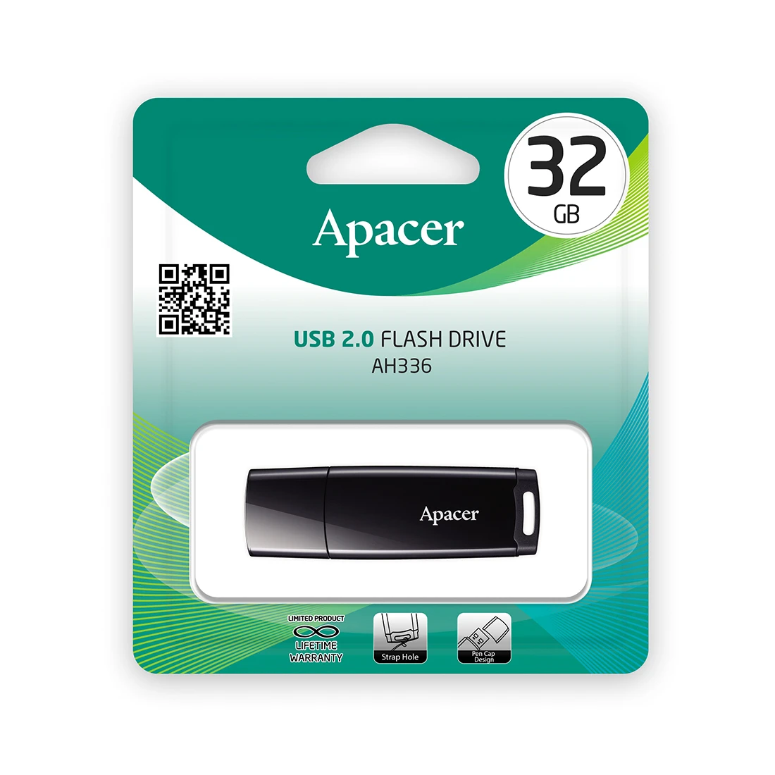 USB-накопитель Apacer AH336 32GB Чёрный — 2