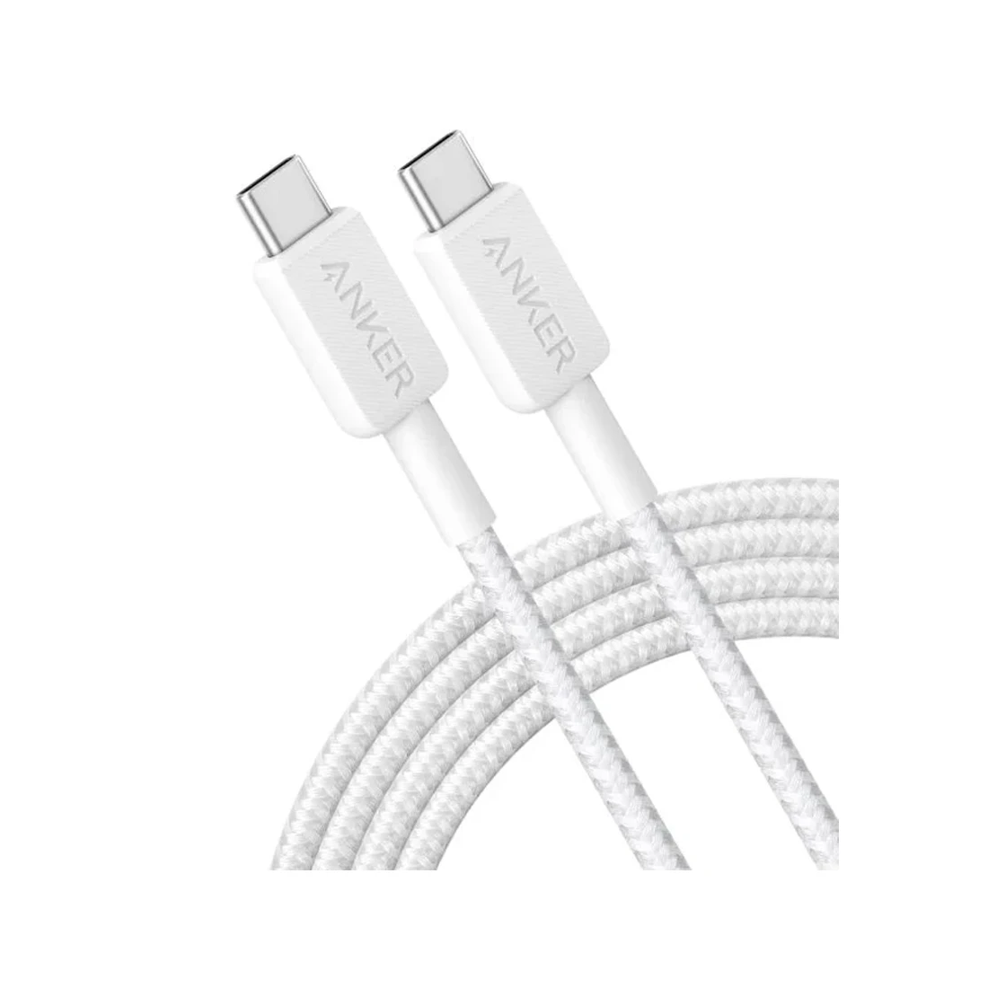 Интерфейсный кабель Anker 322 USB-C to USB-C Cable 2М (A81F6G21) Белый