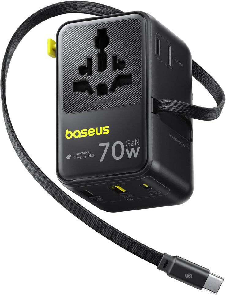 Адаптер питания Baseus EnerCore CG11 Universal Travel Adapter 70W 2AC+2U+2C Cosmic Black — 2