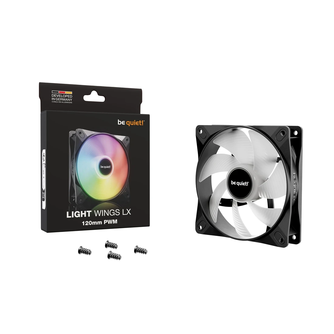 Вентилятор для компьютерного корпуса Bequiet! LIGHT WINGS LX 120mm PWM Reverse Black BL132 — 3
