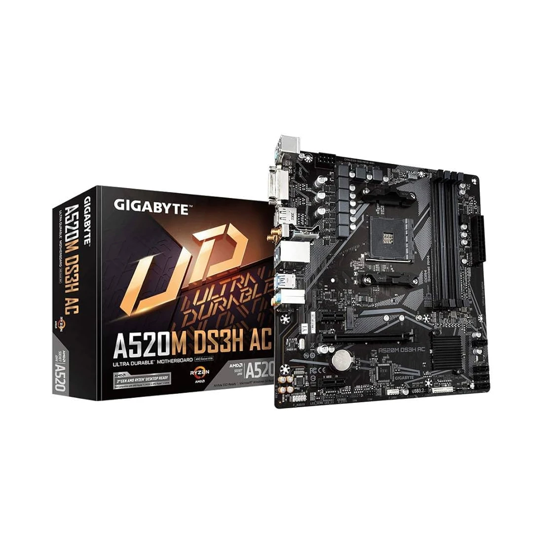 Материнская плата Gigabyte A520M DS3H AC, AM4 — 2