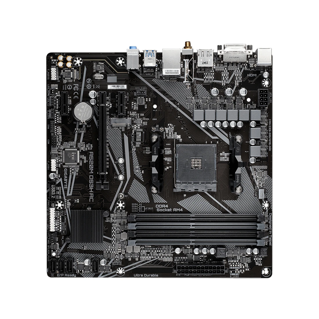 Материнская плата Gigabyte A520M DS3H AC, AM4 — 4