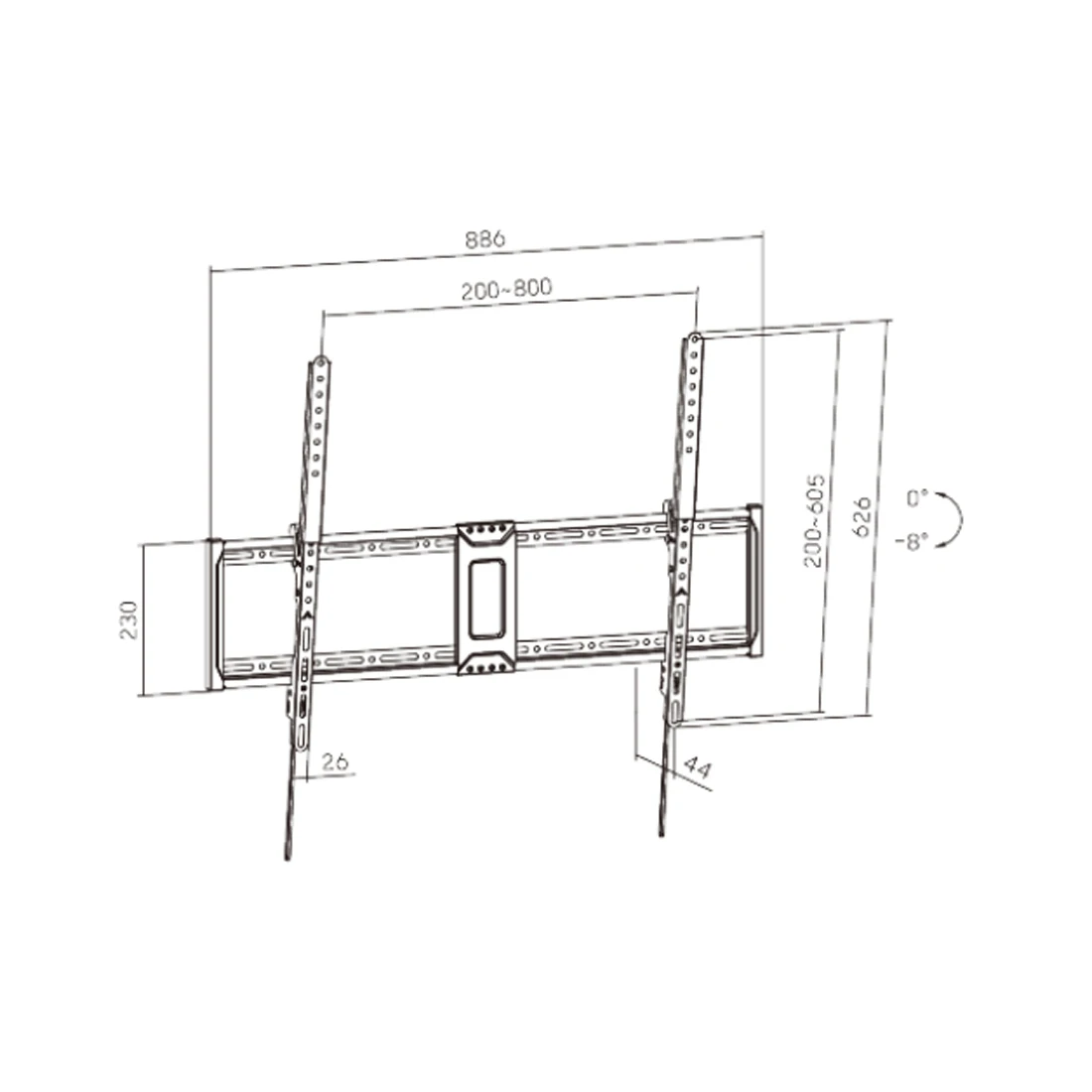 Кронштейн XG WA-43100T для ТВ и мониторов 43"-100" — 3