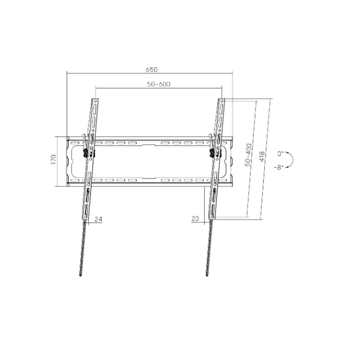 Кронштейн XG WB-3786T для ТВ и мониторов 37"-86" — 3
