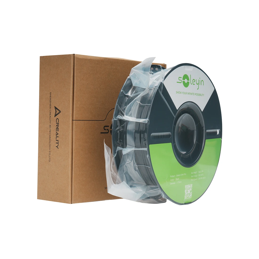 Филамент для 3D-печати Creality Soleyin Ultra PLA 3301010608 (чёрный) — 3