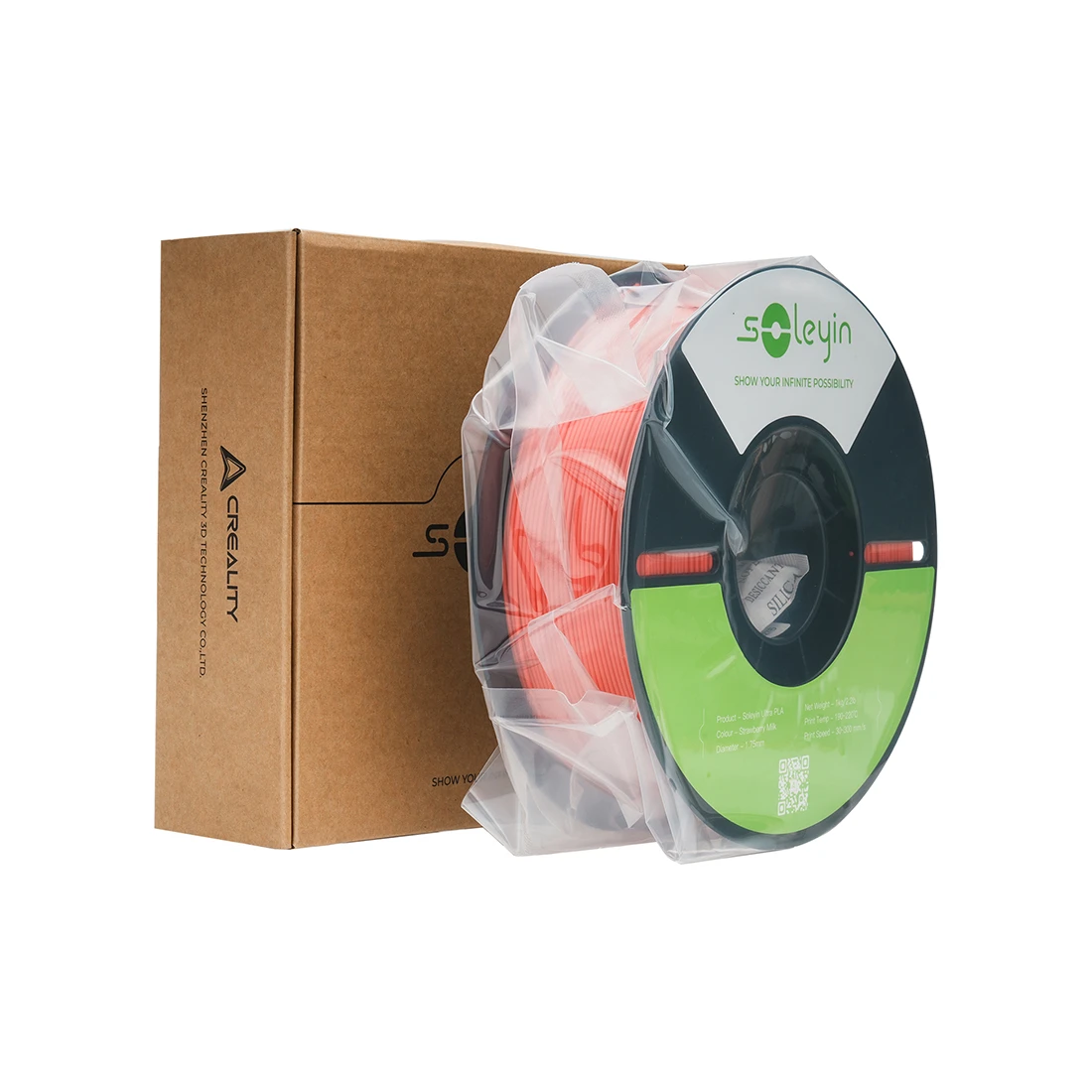 Филамент для 3D-печати Creality Soleyin Ultra PLA 3301010602 (клубничный крем) — 3